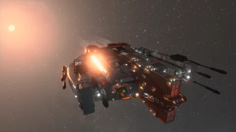 Falkland Swift III and its chrome surface reflecting the star light.