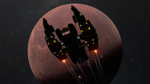 Another view of the new ship, the Orchid