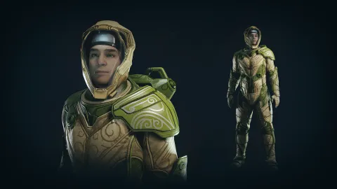 Luxurious Spacesuit - Olive Moonstone Style