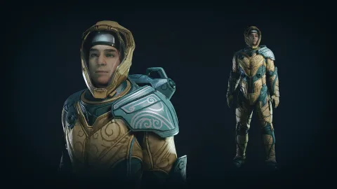 Luxurious Spacesuit - Teal Moonstone Style