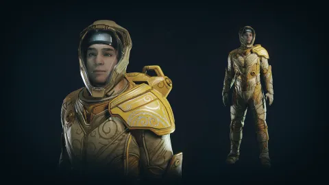 Luxurious Spacesuit - Yellow Moonstone Style