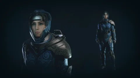 Luxurious Spacesuit - Blue Dark/Shadowed Style