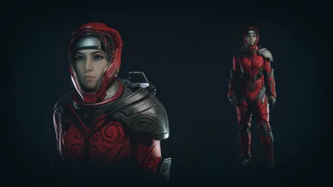 Luxurious Spacesuit - Red Dark/Shadowed Style