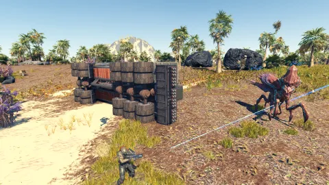 Random encounter with an overturned rig that had been carrying this monster for the Covenant (from Project Viper mod). This creature wiped out most of the company of UC Marines I happened to have with me at the time.