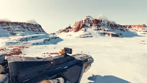 Testing the Castle Rocks on Alchiba VII-b which makes for a beautiful, frozen landscape.