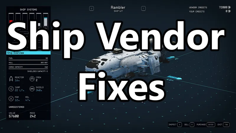 Ship Vendor Fix