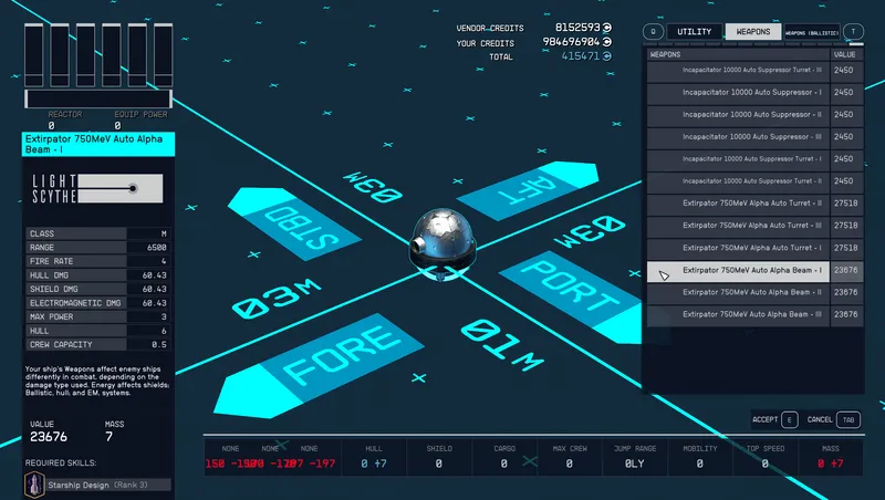 Mini Class-M Ship Weapons