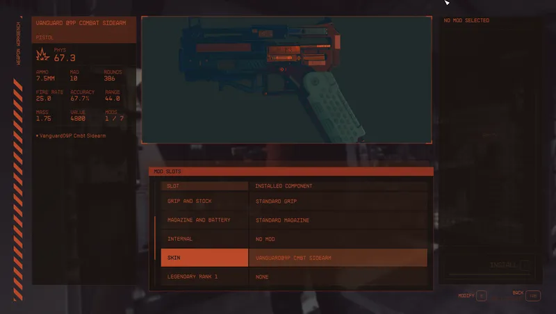 V is for Vanguard: Weapon Skins; Vol.1 Urbaneagle Vanguard 09P(Working file 7/21)